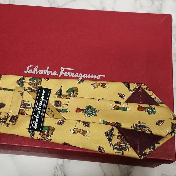Salvatore Ferragamo Yellow Tie - Picture 3 of 4